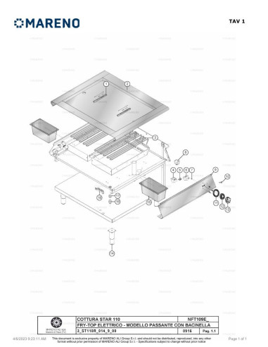 Pièces détachées MARENO NFT109ELCG 