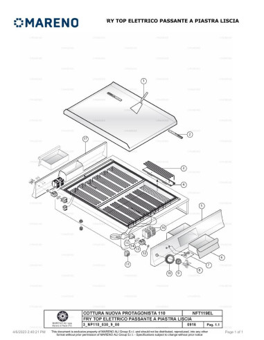 Pièces détachées MARENO NFT119ELC-NP 