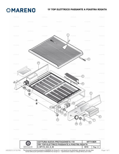 Pièces détachées MARENO NFT119ER-NP 