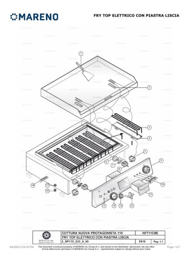 Pièces détachées MARENO NFT11C9EL-NP 