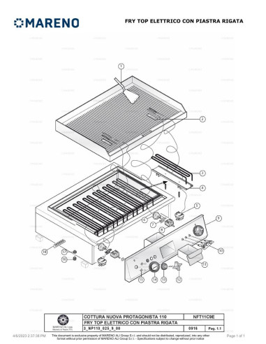 Pièces détachées MARENO NFT11C9ER-NP 