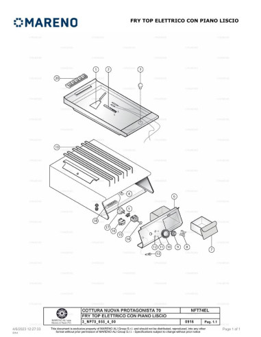Pièces détachées MARENO NFT74ELC2-NP 