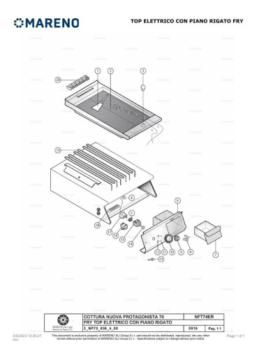 Pièces détachées MARENO NFT74ER-NP 
