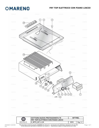 Pièces détachées MARENO NFT76EL2-NP 