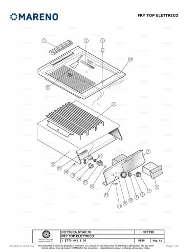 Pièces détachées MARENO NFT76EMC2 