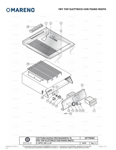 Pièces détachées MARENO NFT76EMC2-NP 