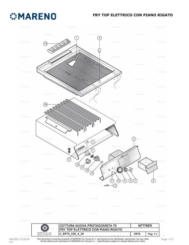 Pièces détachées MARENO NFT76ER-NP 