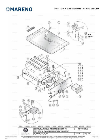 Pièces détachées MARENO NFT76GTLC-NP 