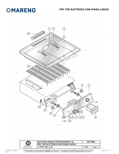 Pièces détachées MARENO NFT78ELC2-NP 