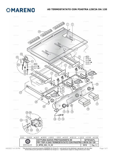 Pièces détachées MARENO NFT912GTLC-NP 