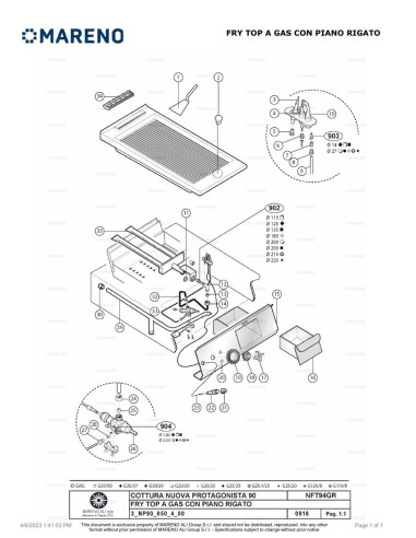 Pièces détachées MARENO NFT94GR-NP 