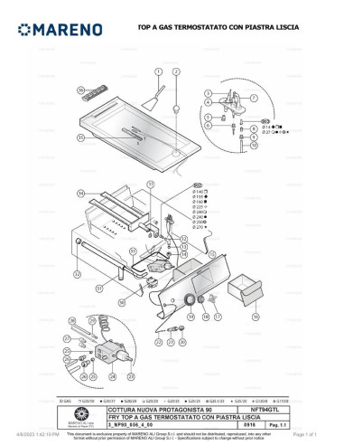 Pièces détachées MARENO NFT94GTLC-NP 