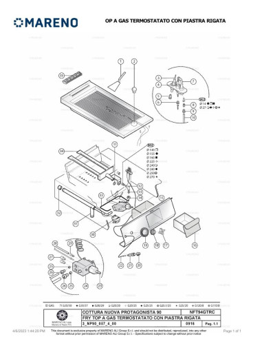 Pièces détachées MARENO NFT94GTRC-NP 
