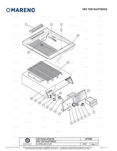 Pièces détachées MARENO NFT96ELC2 