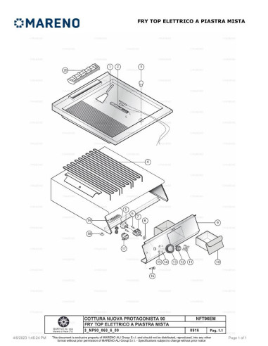 Pièces détachées MARENO NFT96EMC-NP 