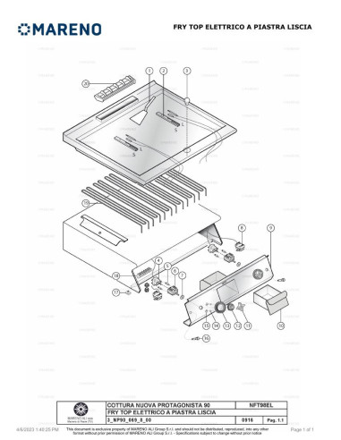 Pièces détachées MARENO NFT98EL2-NP 