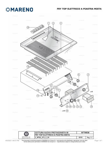 Pièces détachées MARENO NFT98EMC2-NP 