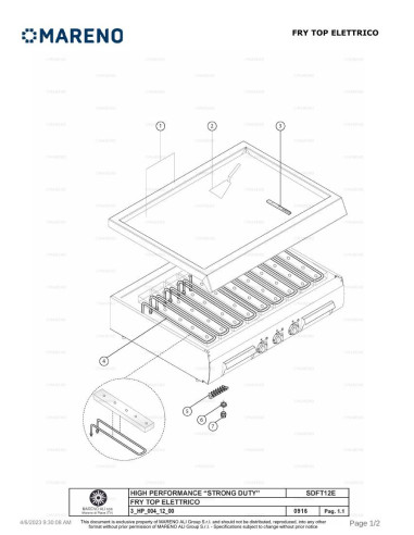 Pièces détachées MARENO SDFT12ELC 