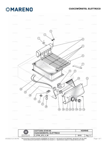 Pièces détachées MARENO NGW94E 