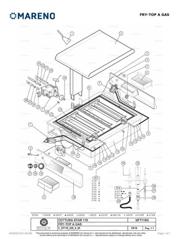 Pièces détachées MARENO NFT119GTL 