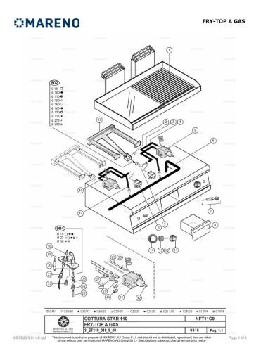 Pièces détachées MARENO NFT11C9GTL 
