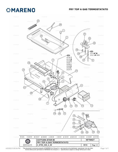 Pièces détachées MARENO NFT94GTLC 