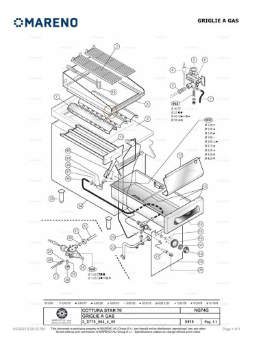 Pièces détachées MARENO NG74G 