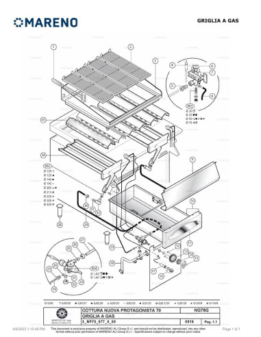 Pièces détachées MARENO NG78G-NP 