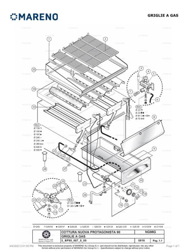 Pièces détachées MARENO NG98G-NP 