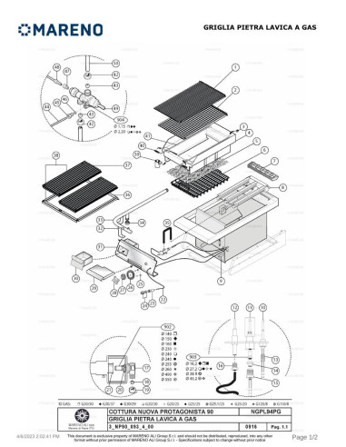 Pièces détachées MARENO NGPL94G-NP 