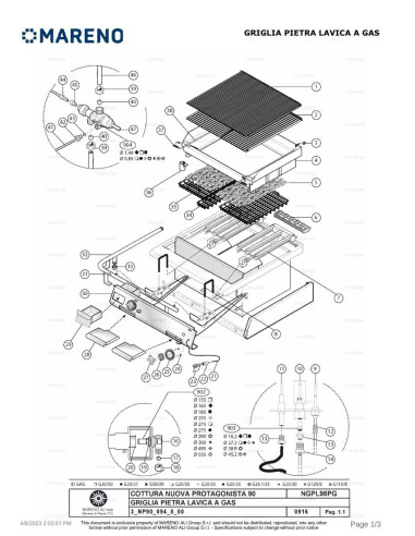Pièces détachées MARENO NGPL98G-NP 