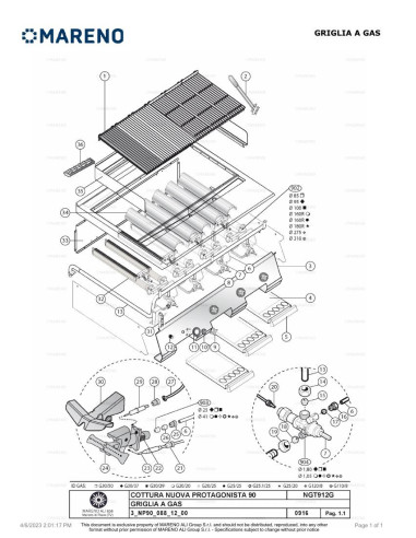 Pièces détachées MARENO NGT912G-NP 