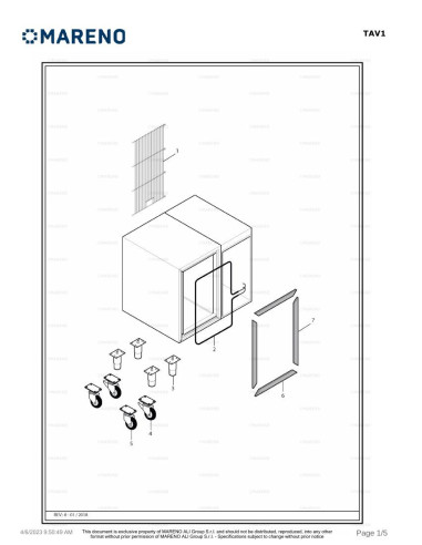 Pièces détachées MARENO TRKF10PA 