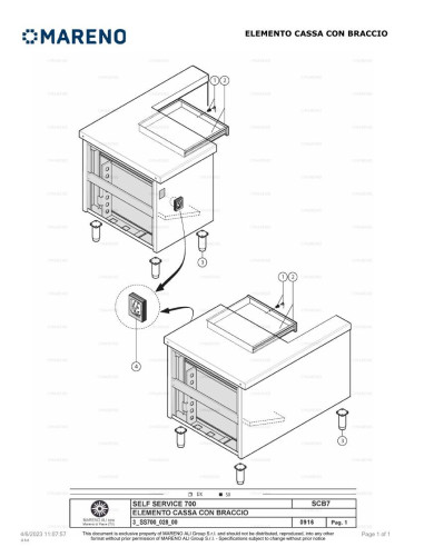 Pièces détachées MARENO SCB7DX 