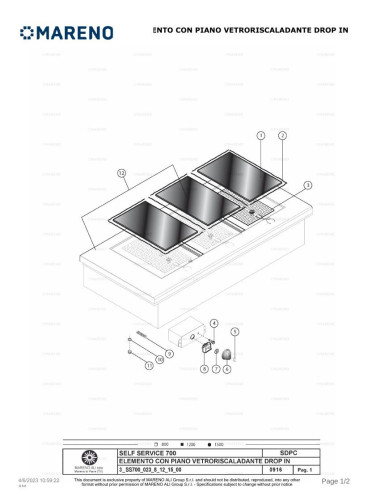 Pièces détachées MARENO SDPC08S 