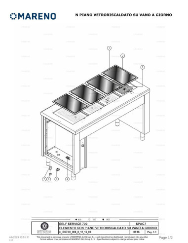 Pièces détachées MARENO SPCG708 