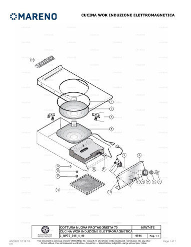 Pièces détachées MARENO NIW74TE2-NP 