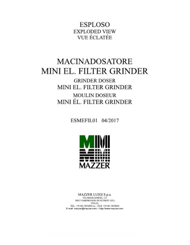 Pièces détachées MAZZER MINI-ELETTRONICO-FILTER (201704-) Annee 201704- 