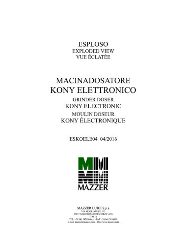 Pièces détachées MAZZER KONY ELETTRONICO Annee 2016 