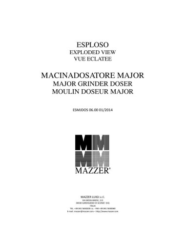 Pièces détachées MAZZER MAJOR Annee 2014 