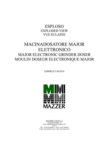 Pièces détachées MAZZER MAJOR ELETTRONICO Annee 2016 