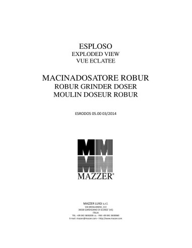 Pièces détachées MAZZER ROBUR Annee 2014 