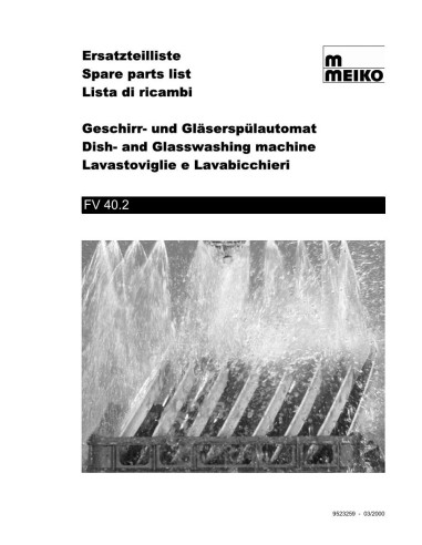 Pièces détachées MEIKO FV40.2 Annee 0 