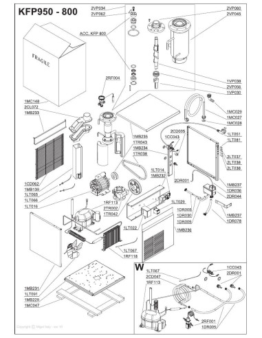 Pièces détachées MIGEL KFP800 Annee 2010 