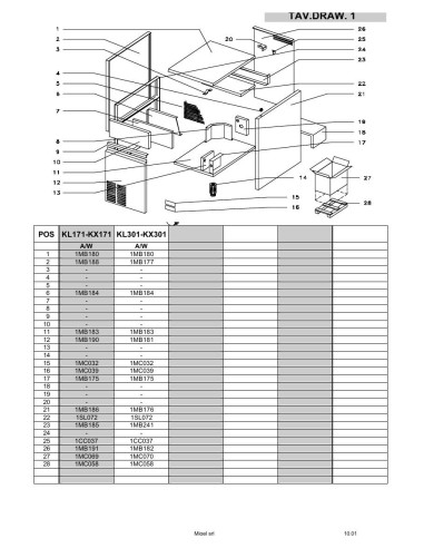 Pièces détachées MIGEL KL171 Annee 0 