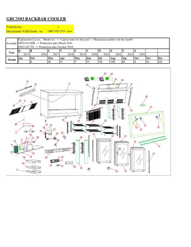 Pièces détachées METRO AG GBC3103 Annee 2018 