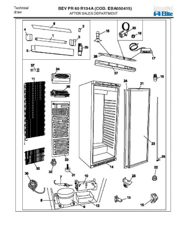 Pièces détachées MONDIAL FRAMEC BEV PR60 R134A Annee 2009 