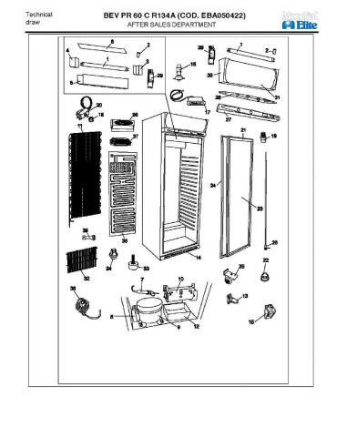 Pièces détachées MONDIAL FRAMEC BEV PR60C R134A Annee 2009 