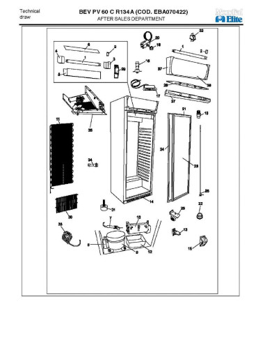 Pièces détachées MONDIAL FRAMEC BEV PV60C R134A Annee 2009 