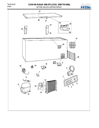 Pièces détachées MONDIAL FRAMEC COM66 R404A ME FR Annee 2008 